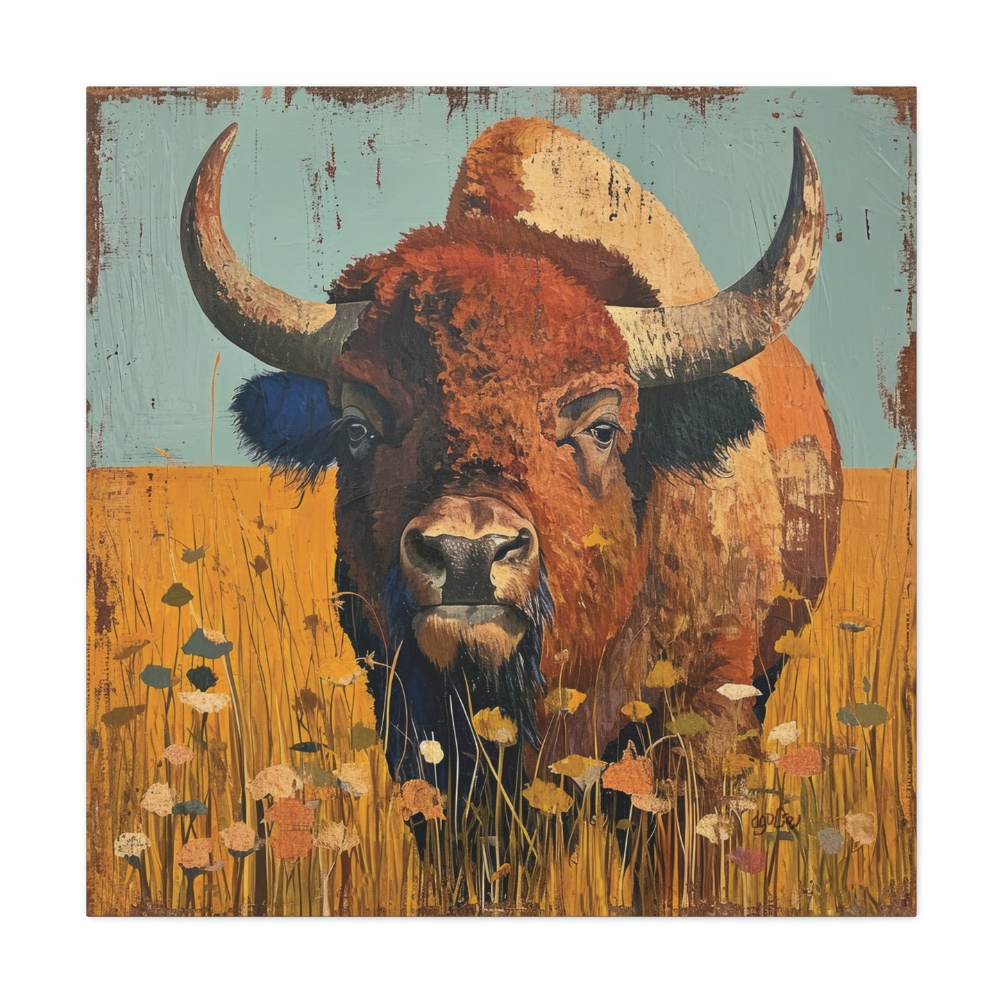 BISON IN THE MEADOW