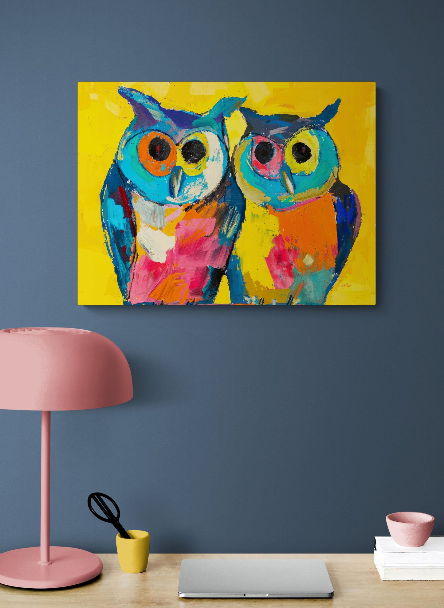GREAT HORNED OWLS – COLOR SPLASH