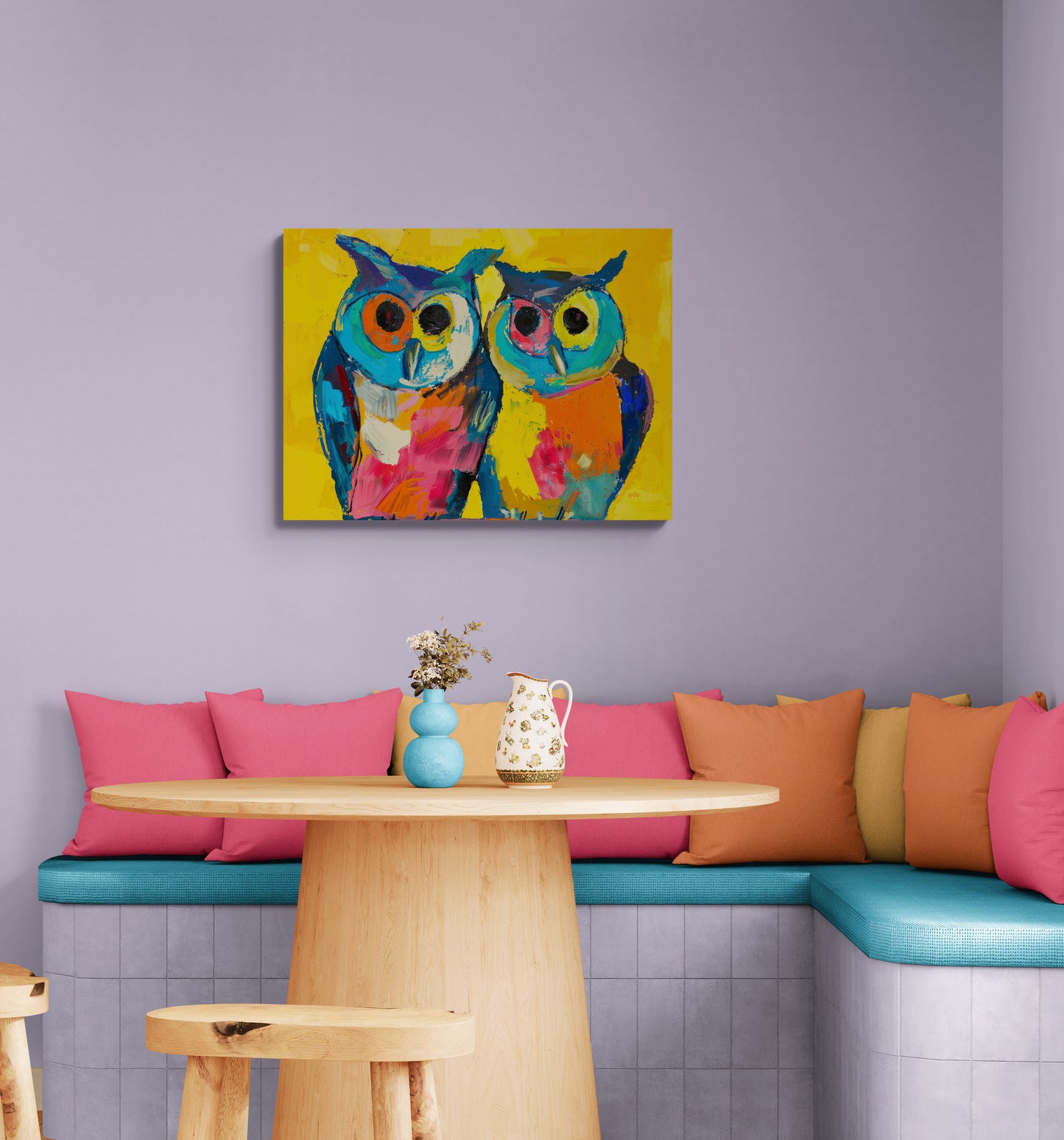GREAT HORNED OWLS – COLOR SPLASH