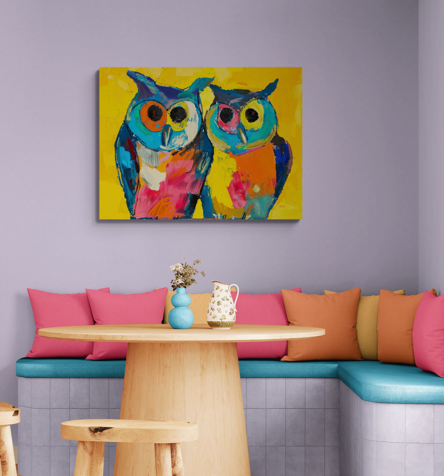 GREAT HORNED OWLS – COLOR SPLASH