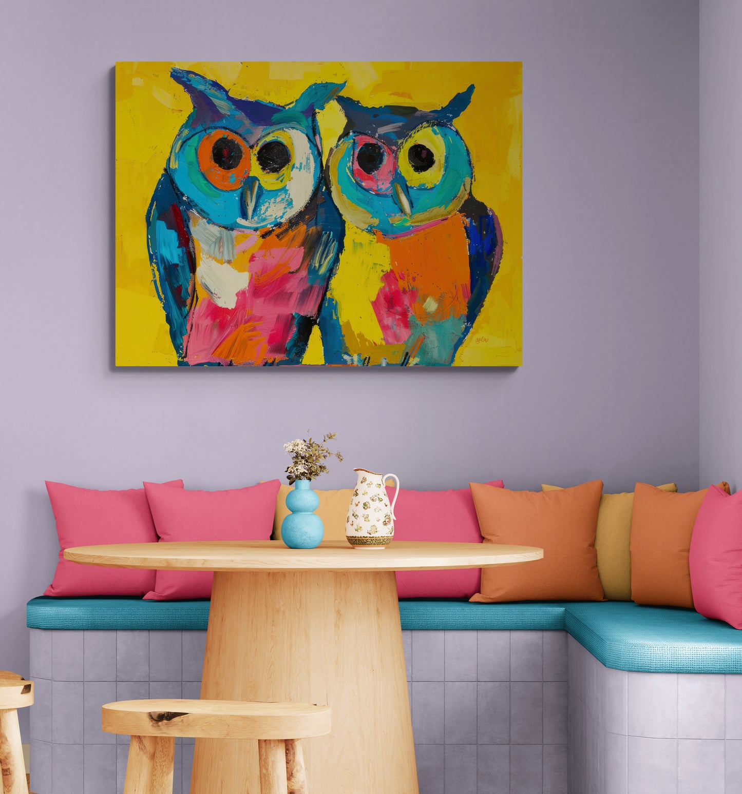 GREAT HORNED OWLS – COLOR SPLASH