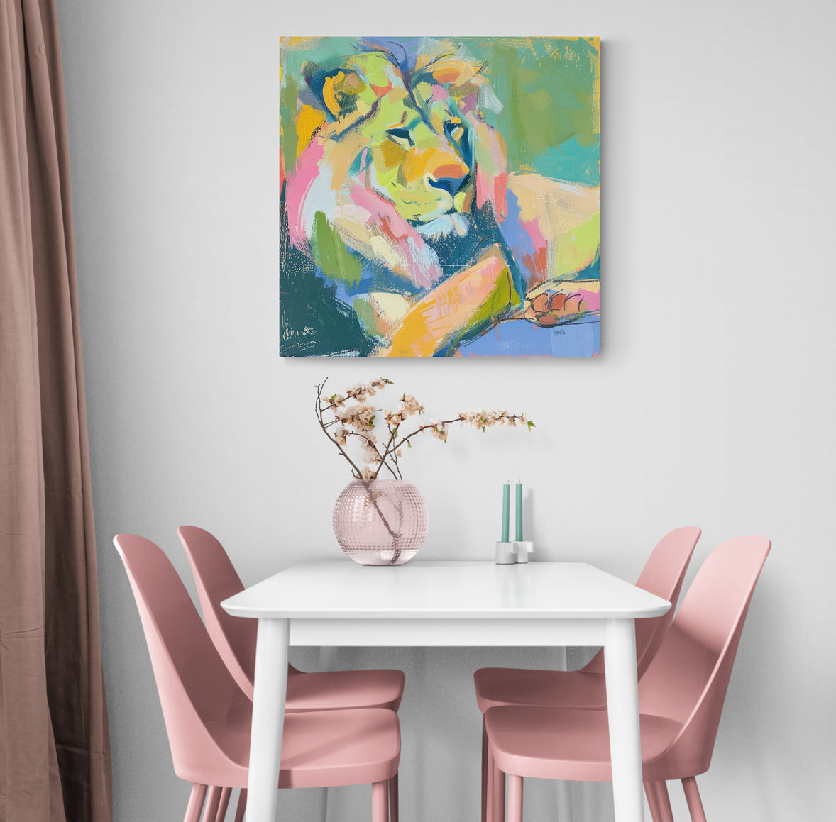 LOUNGING LION