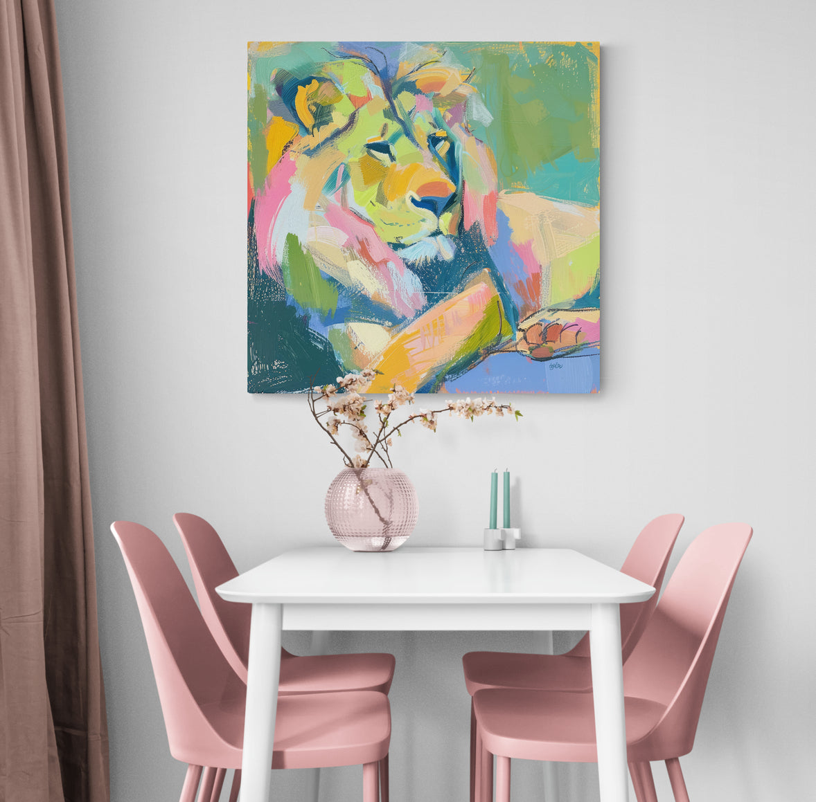 LOUNGING LION