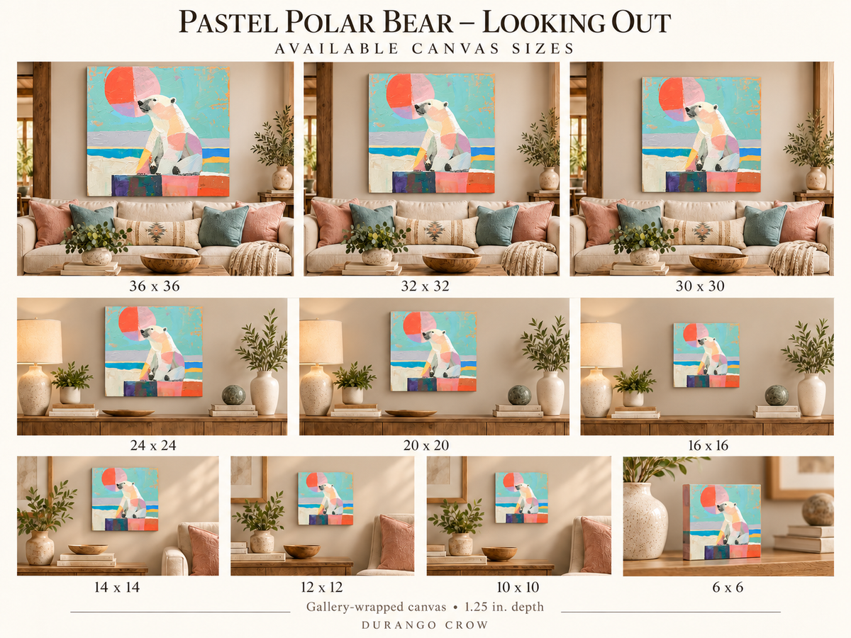 PASTEL POLAR BEAR – LOOKING OUT