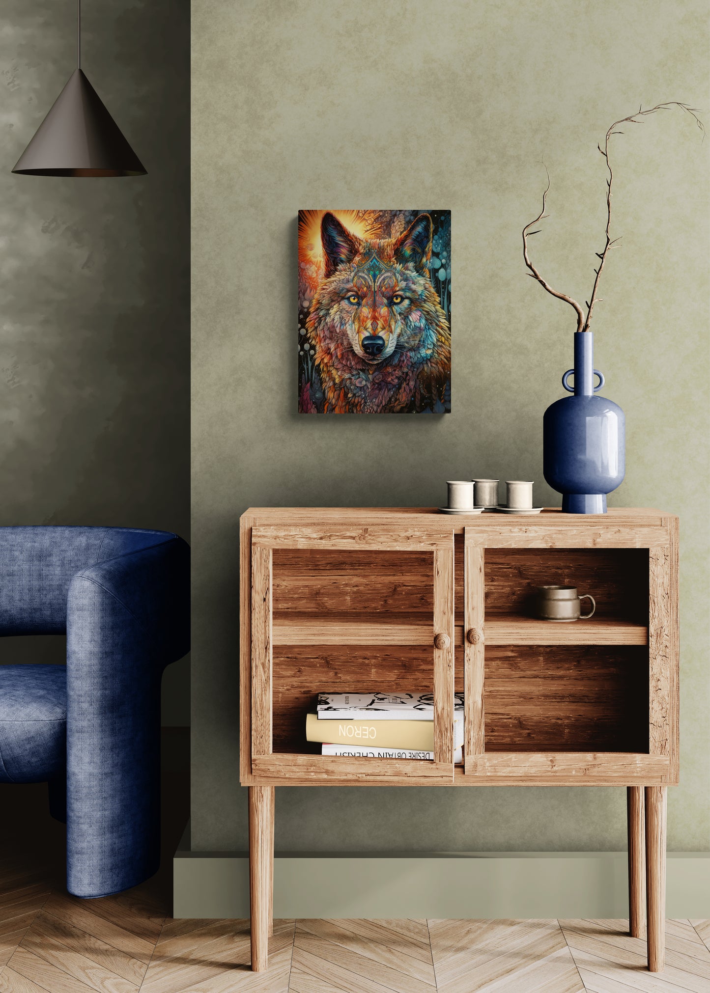 PSYCHEDLIC DECO WOLF