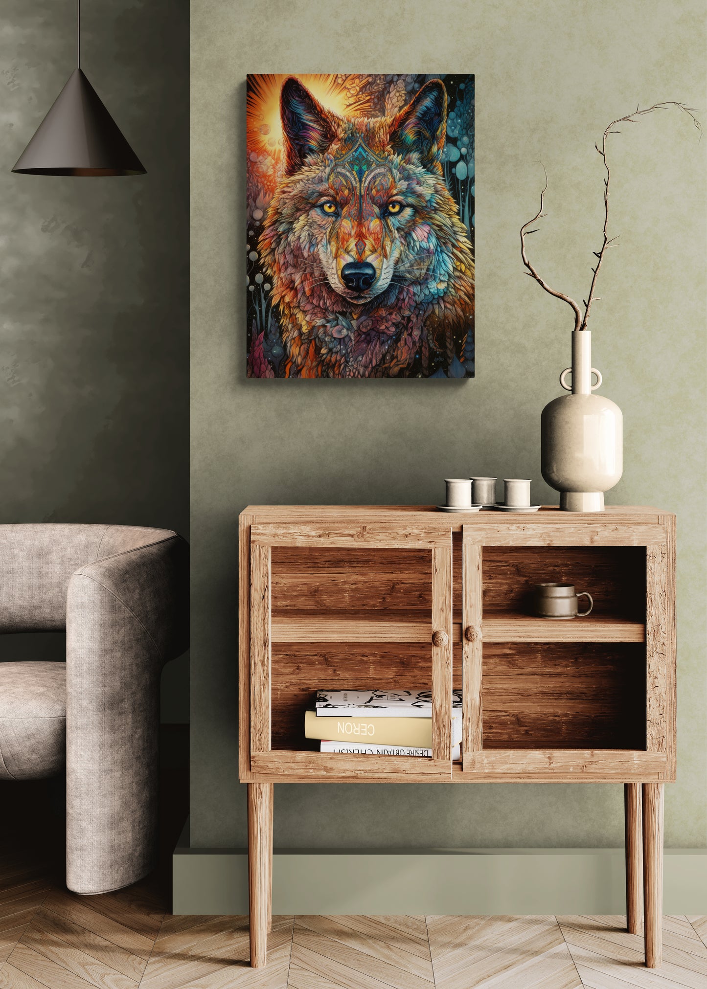 PSYCHEDLIC DECO WOLF
