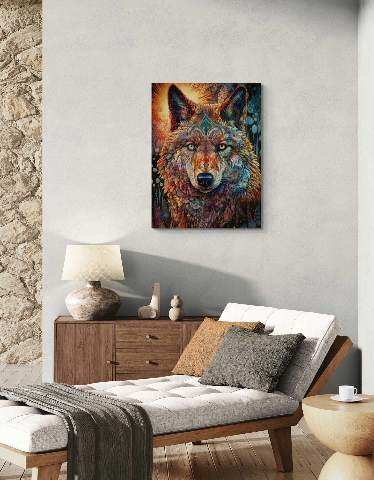 PSYCHEDLIC DECO WOLF