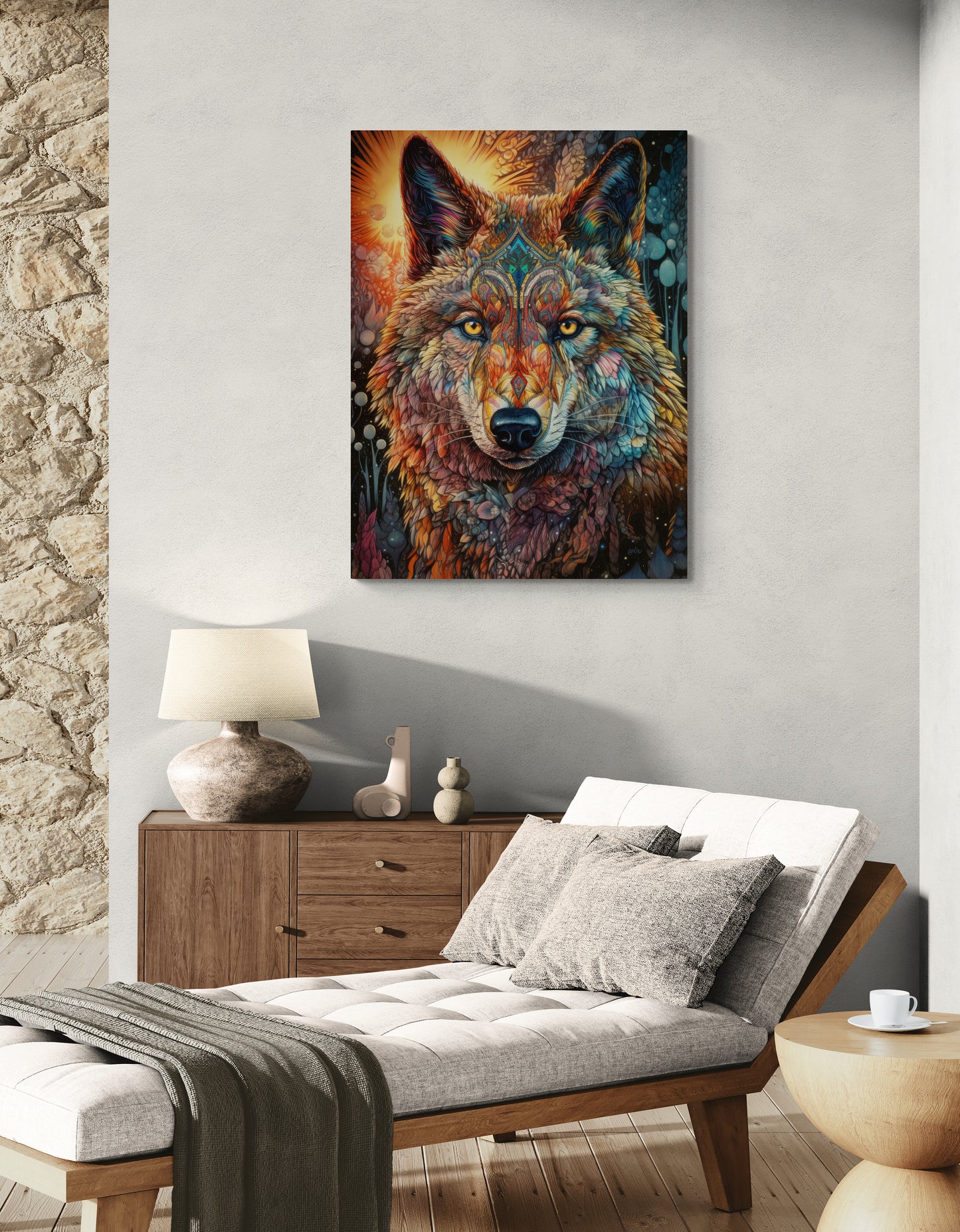 PSYCHEDLIC DECO WOLF