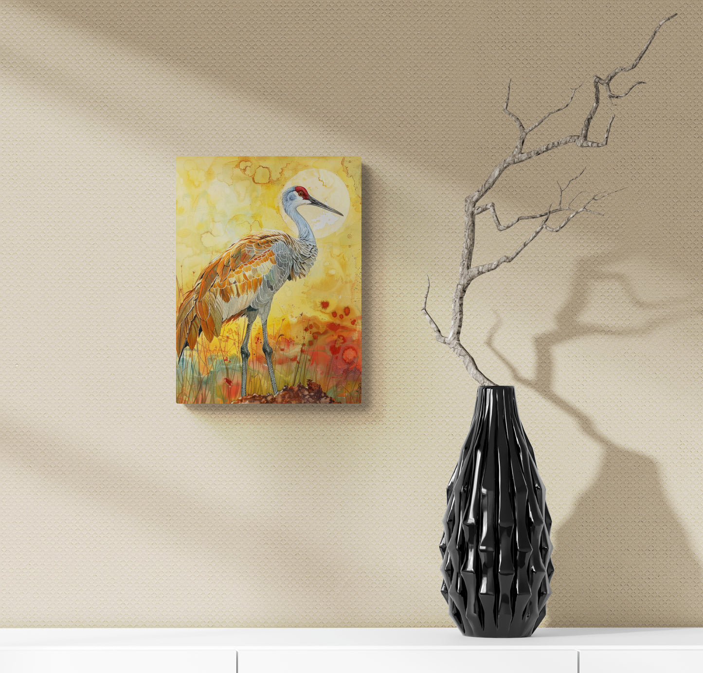 SANDHILL CRANE GLOWING