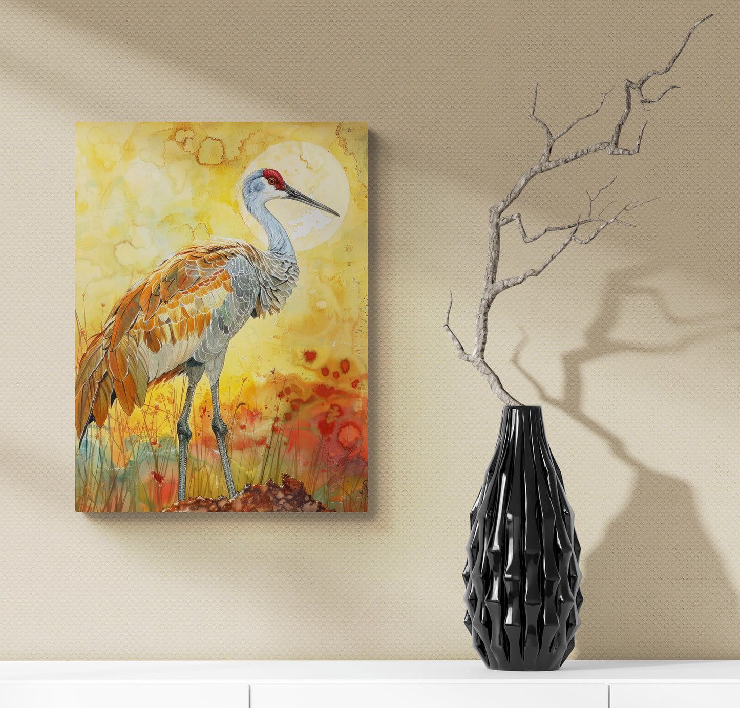 SANDHILL CRANE GLOWING