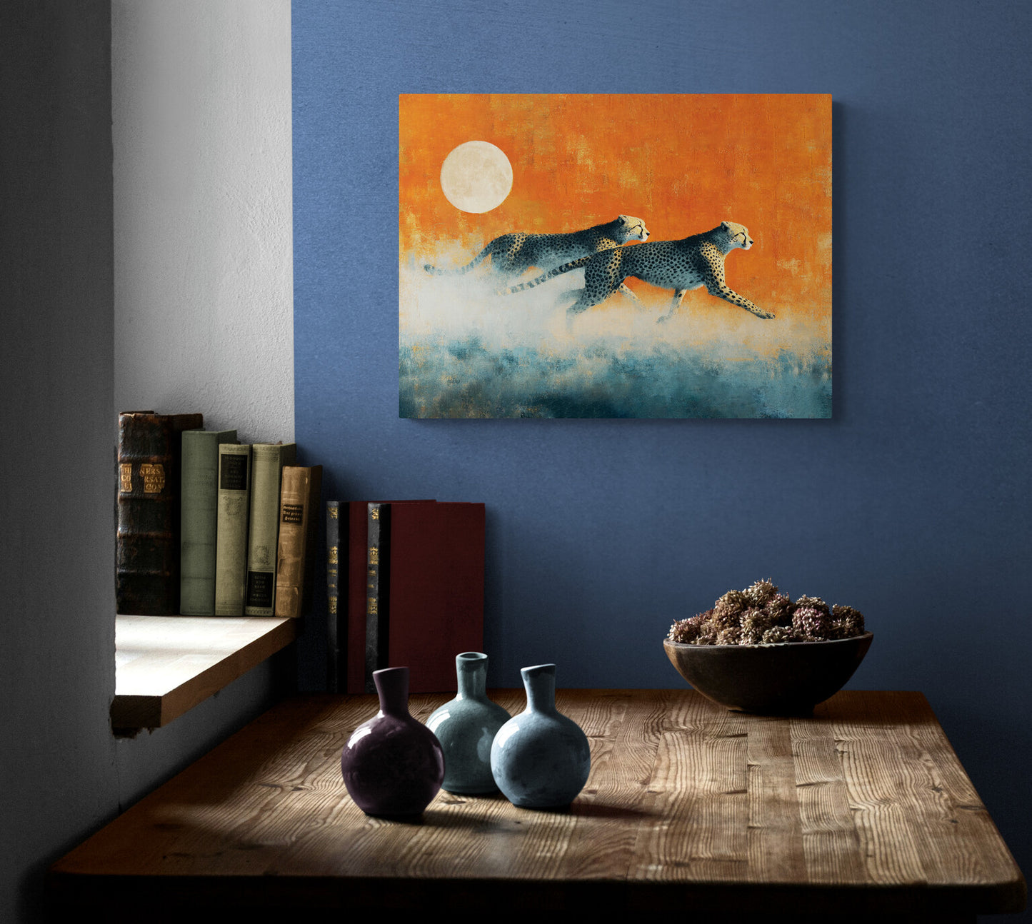 SUNRISE, FULL MOON CHEETAHS