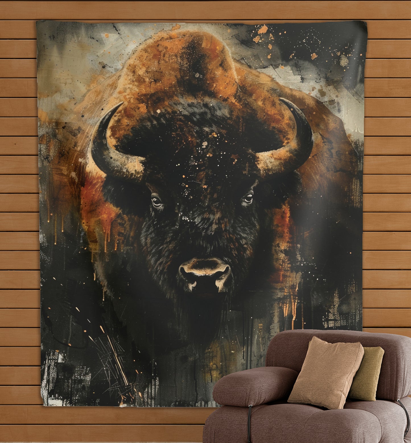 MOODY BISON - Wall Tapestry