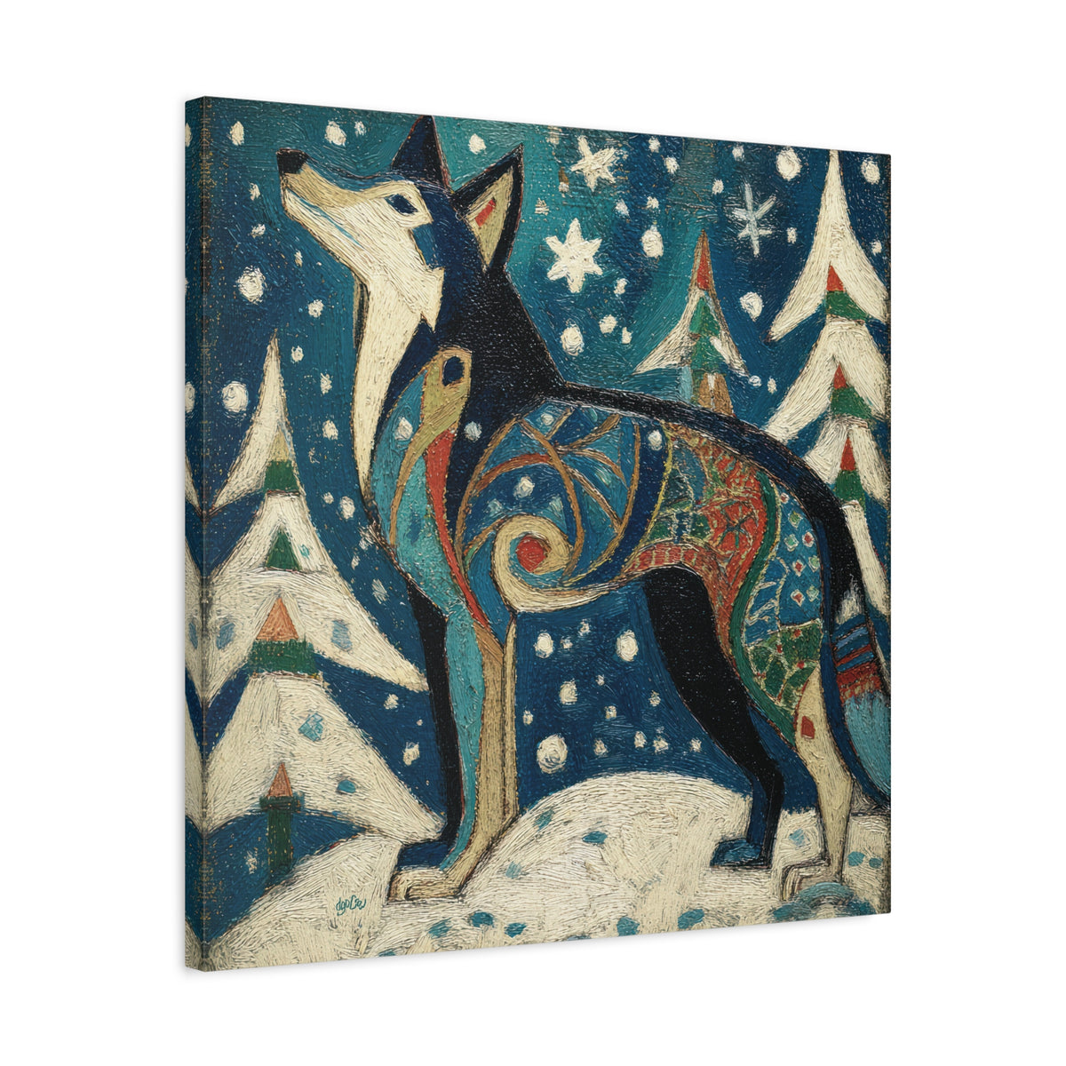 SNOWY NIGHT WOLF