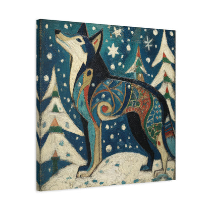 SNOWY NIGHT WOLF