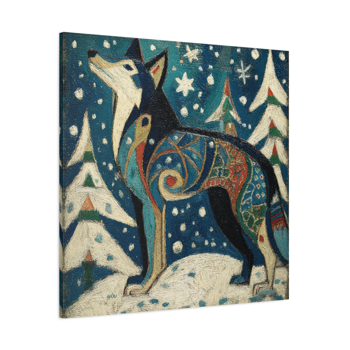 SNOWY NIGHT WOLF