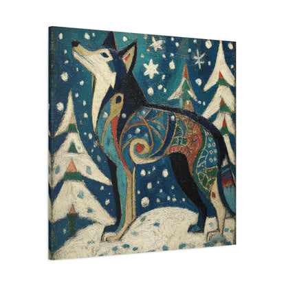 SNOWY NIGHT WOLF