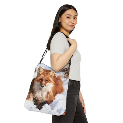 SNOWY FOX – Adjustable Tote Bag
