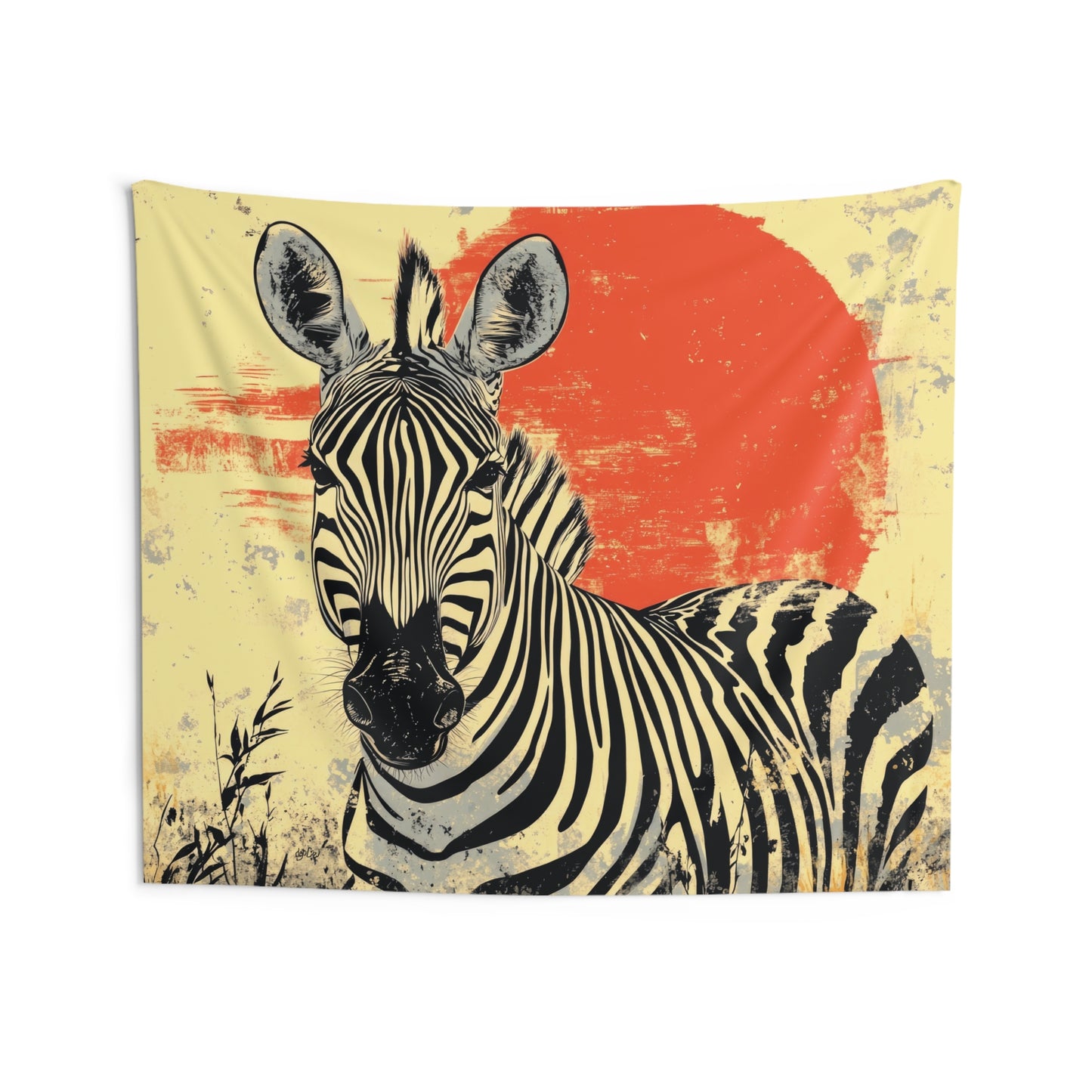 WARM SUN ZEBRA - Wall Tapestry
