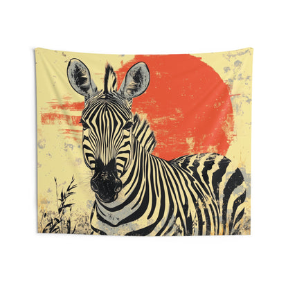 WARM SUN ZEBRA - Wall Tapestry