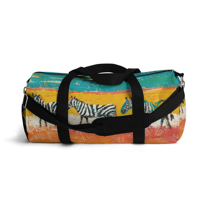 CRAYON PAINT ZEBRAS  - DUFFLE
