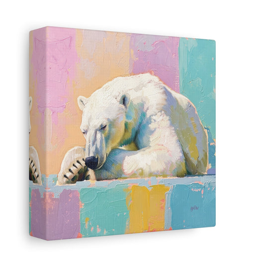 PASTEL POLAR BEAR — DOZING