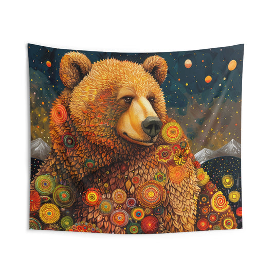 DREAMING BEAR - Wall Tapestry