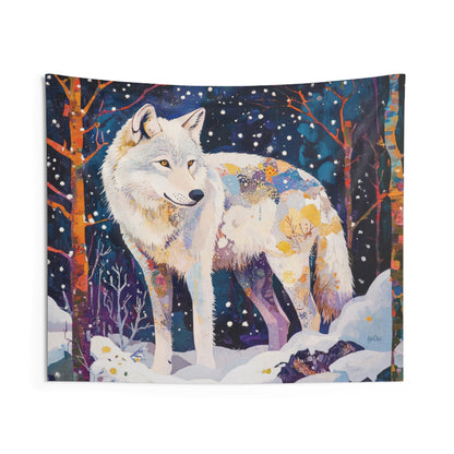 WHITE WOLF - Wall Tapestry