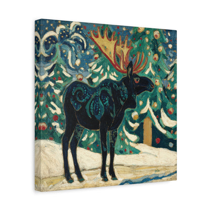 SNOWY NIGHT MOOSE