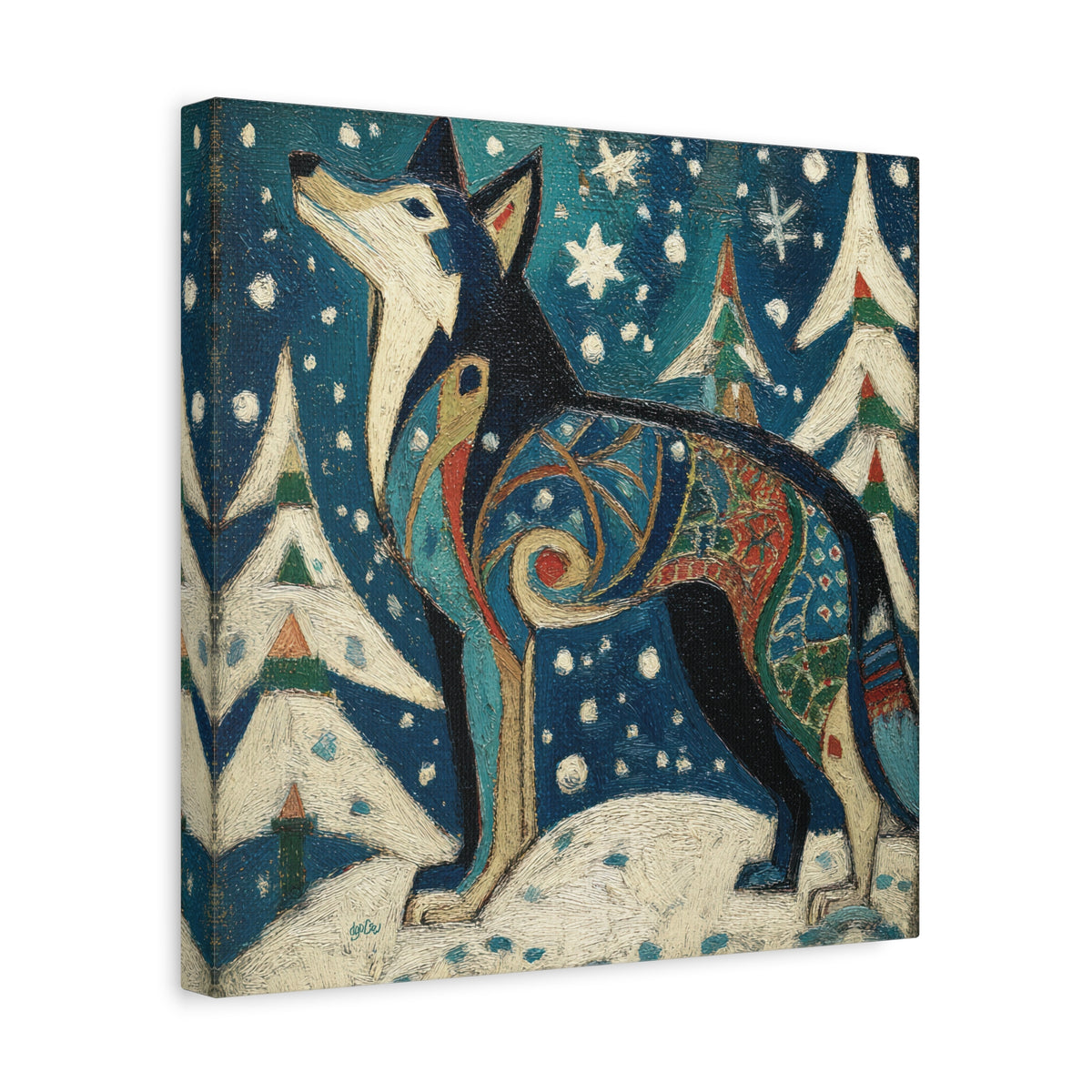 SNOWY NIGHT WOLF