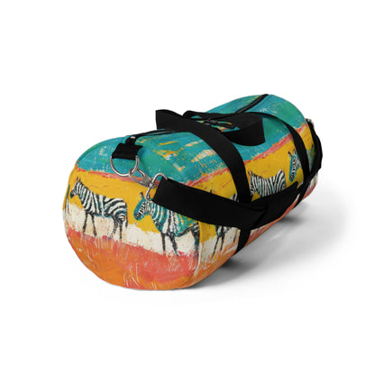 CRAYON PAINT ZEBRAS  - DUFFLE