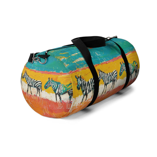 CRAYON PAINT ZEBRAS  - DUFFLE