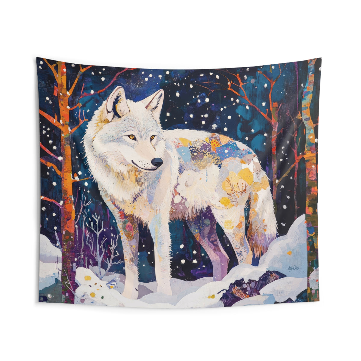 WHITE WOLF - Wall Tapestry