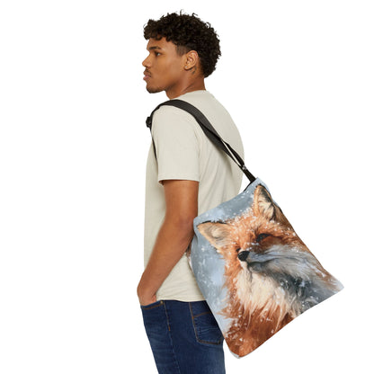 SNOWY FOX – Adjustable Tote Bag