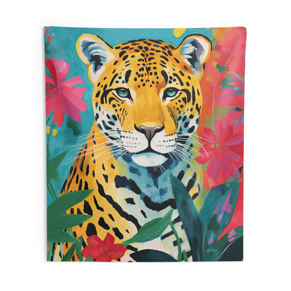 JAGUAR - TROPICAL BLUE  - Wall Tapestry