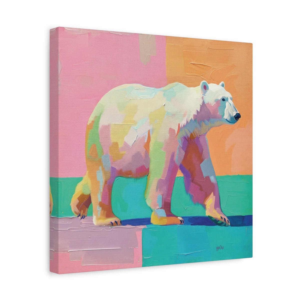 PASTEL POLAR BEAR — ON THE MOVE