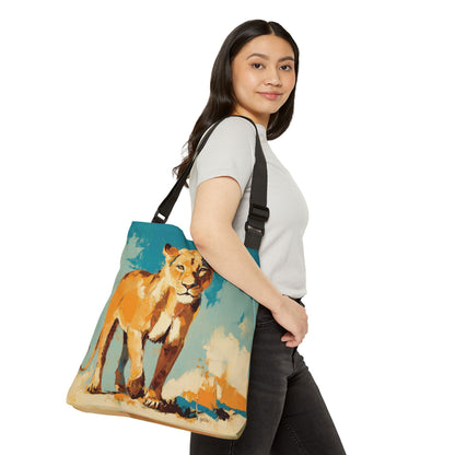 SUN DRENCHED LIONS  - Adjustable Tote Bag