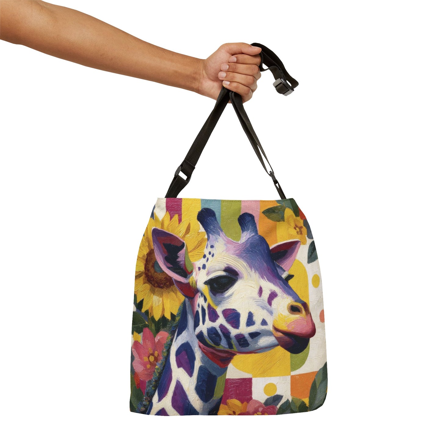 GIRAFFE COLOR SPREE  - Adjustable Tote Bag