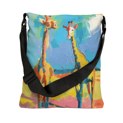 COLORFUL GIRAFFES – Adjustable Tote Bag