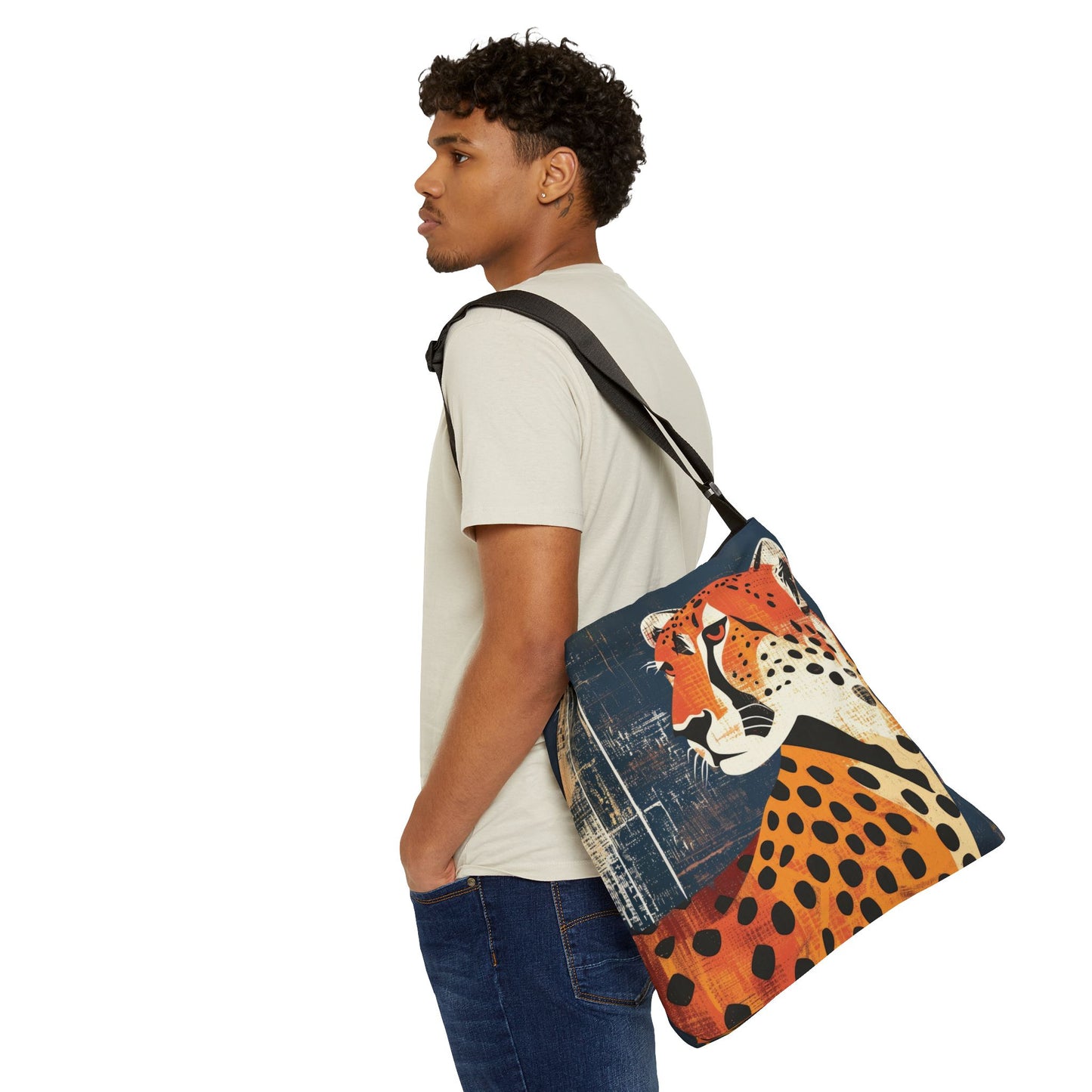 RETRO CHEETAHS - Adjustable Tote Bag