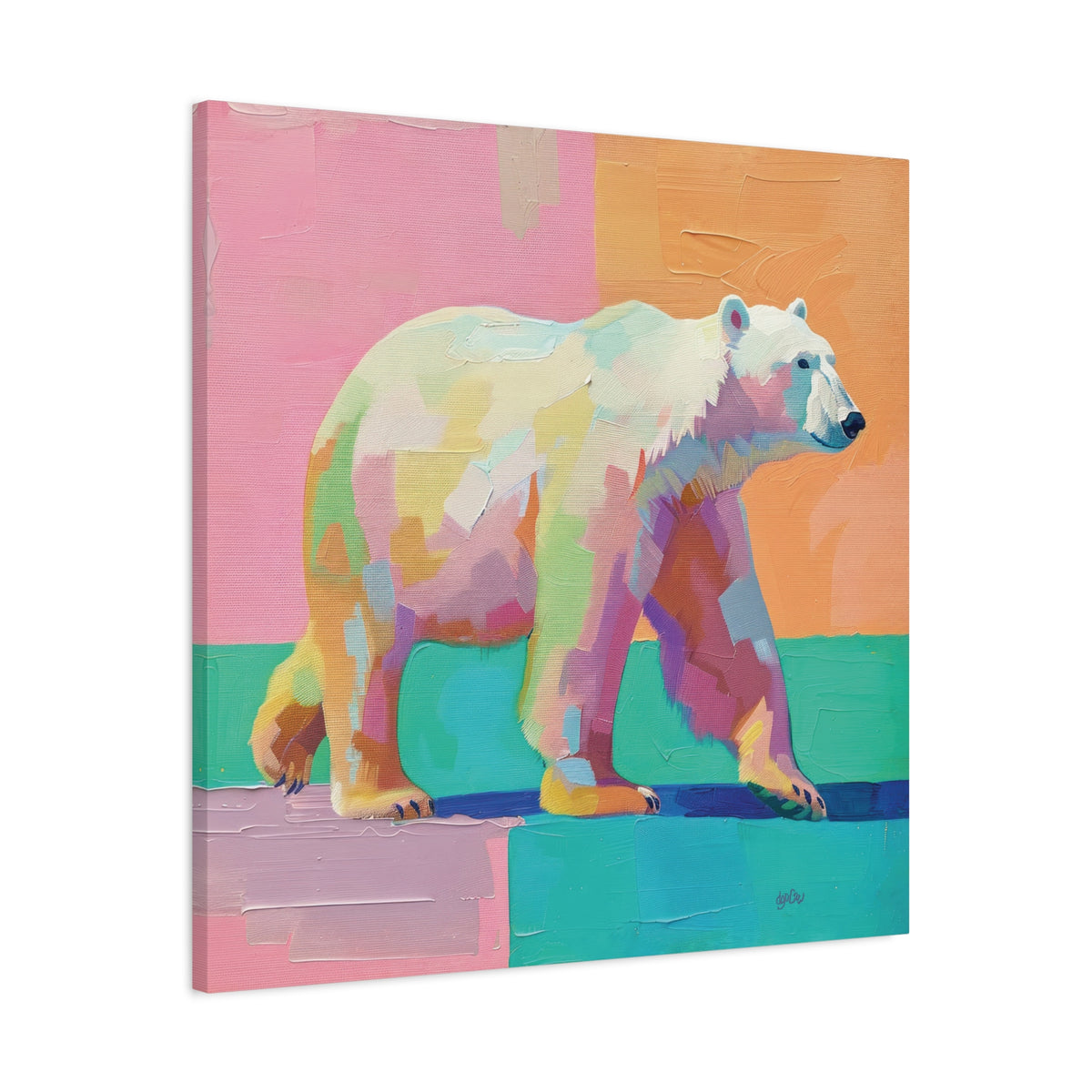PASTEL POLAR BEAR — ON THE MOVE