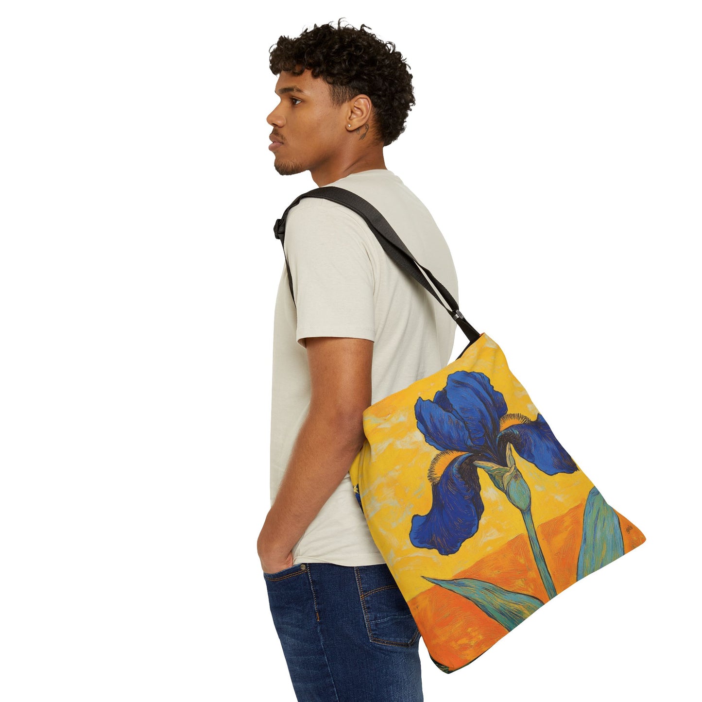 Blue Iris  - Adjustable Tote Bag