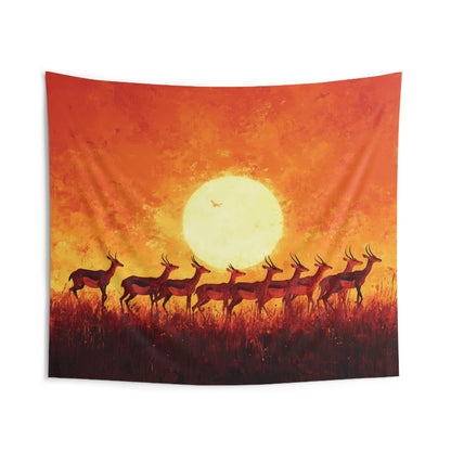 SUNSET IMPALAS - Wall Tapestry