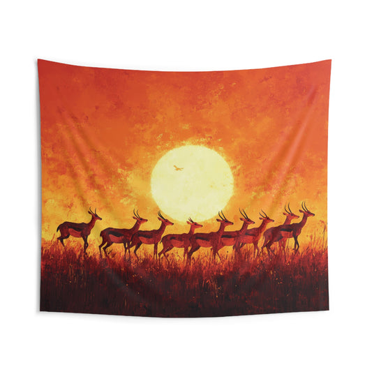 SUNSET IMPALAS - Wall Tapestry