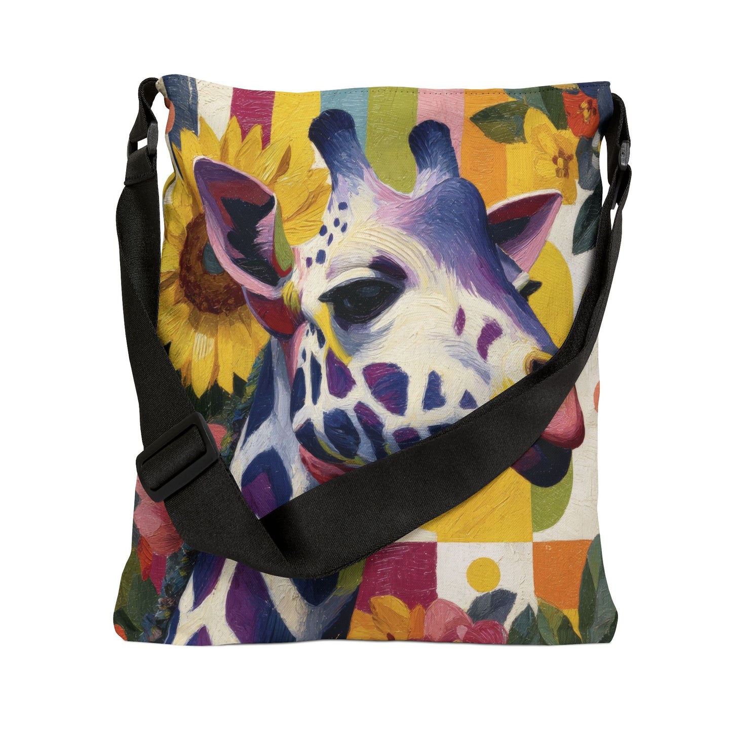 GIRAFFE COLOR SPREE  - Adjustable Tote Bag