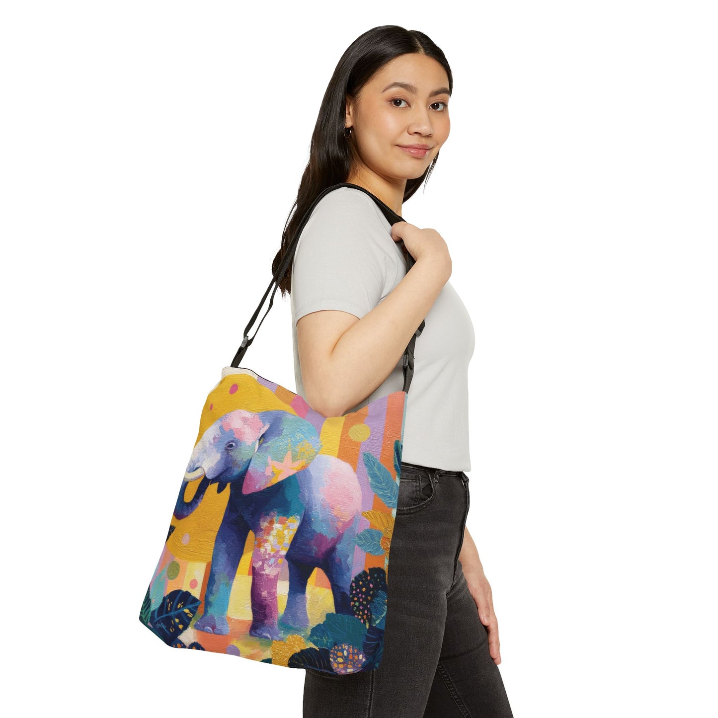 ELEPHANT PARTY - Adjustable Tote Bag