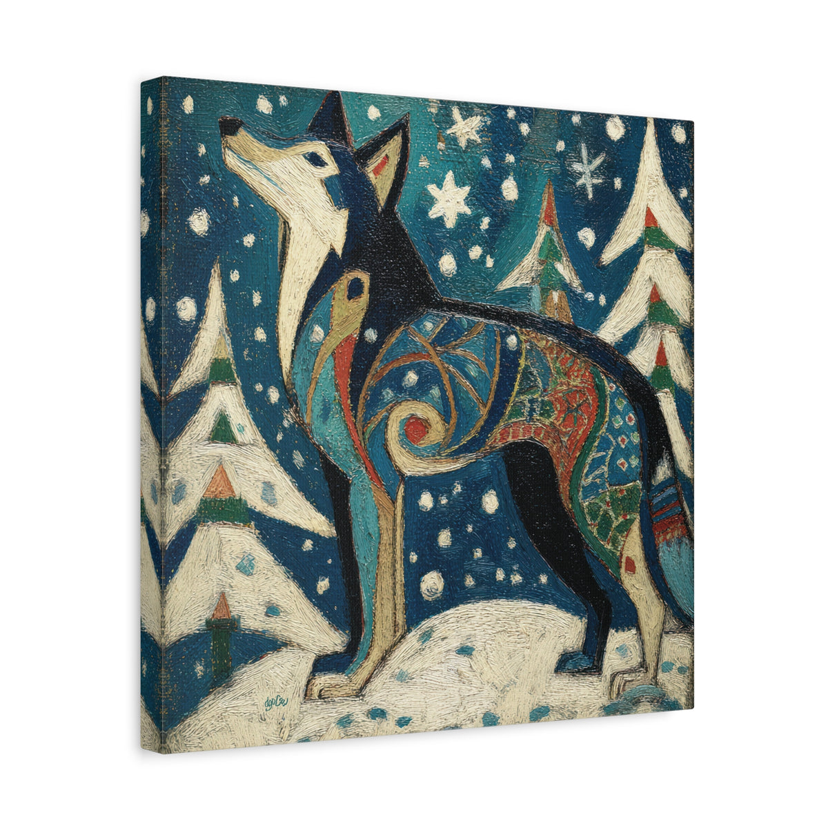 SNOWY NIGHT WOLF