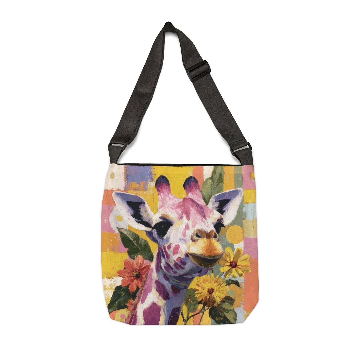 GIRAFFE COLOR SPREE  - Adjustable Tote Bag