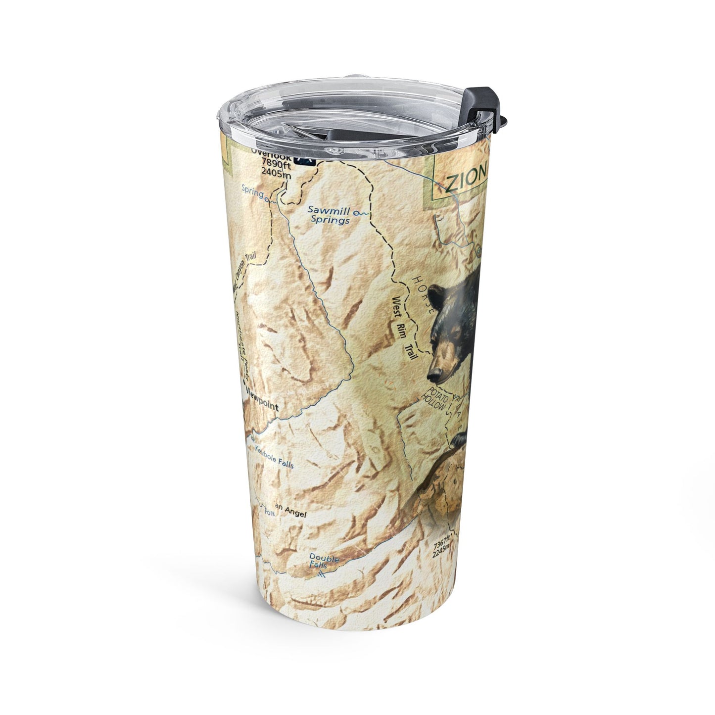 ZION NATIONAL PARK -  BLACK BEAR Tumbler 20oz