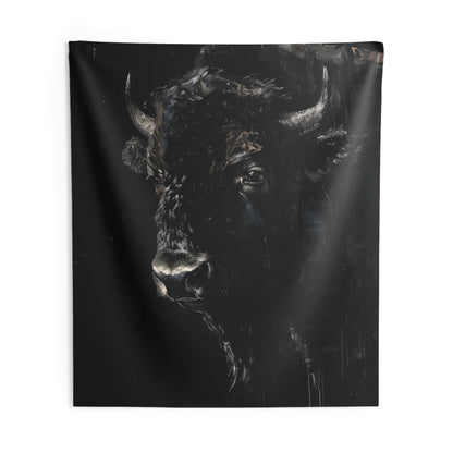BROODING BISON - Wall Tapestry