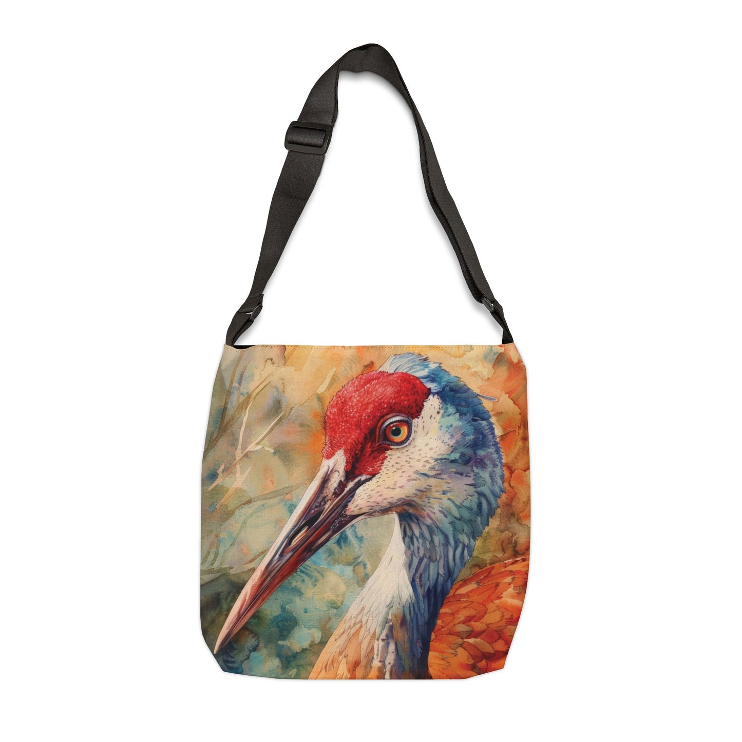 WATERCOLOR CRANE – Adjustable Tote Bag